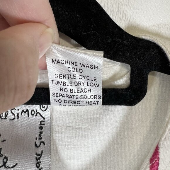 MICHAEL SIMON Vintage White Embroidered Paisley Longsleeve Cotton Cardigan Small - Picture 6 of 8